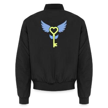 Schlüssel zum Herzen | Liebe & Romantik Symbol - Unisex Bomberjacke - Schwarz - Hinten - AI Model Male 185 light (185cm)