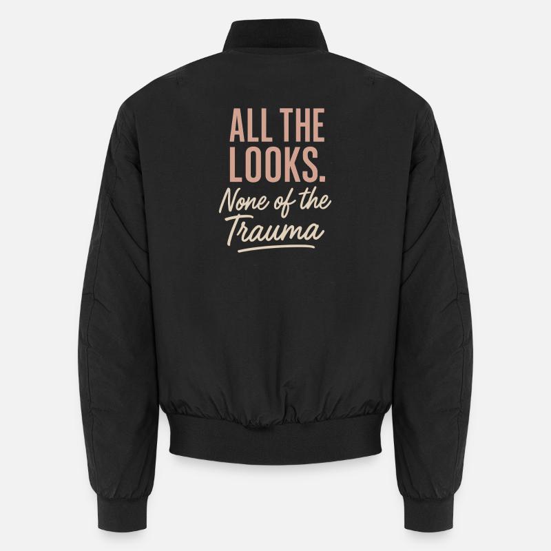 Sibling Rivalry Funny - Unisex Bomber Jacket - black