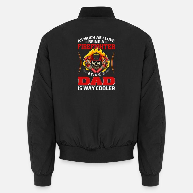 Papa pompier - Bomber unisexe - noir