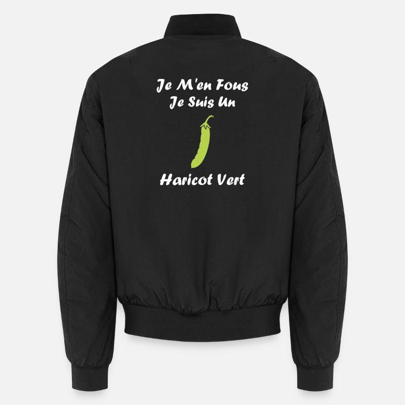 haricot vert - Bomber unisexe - noir