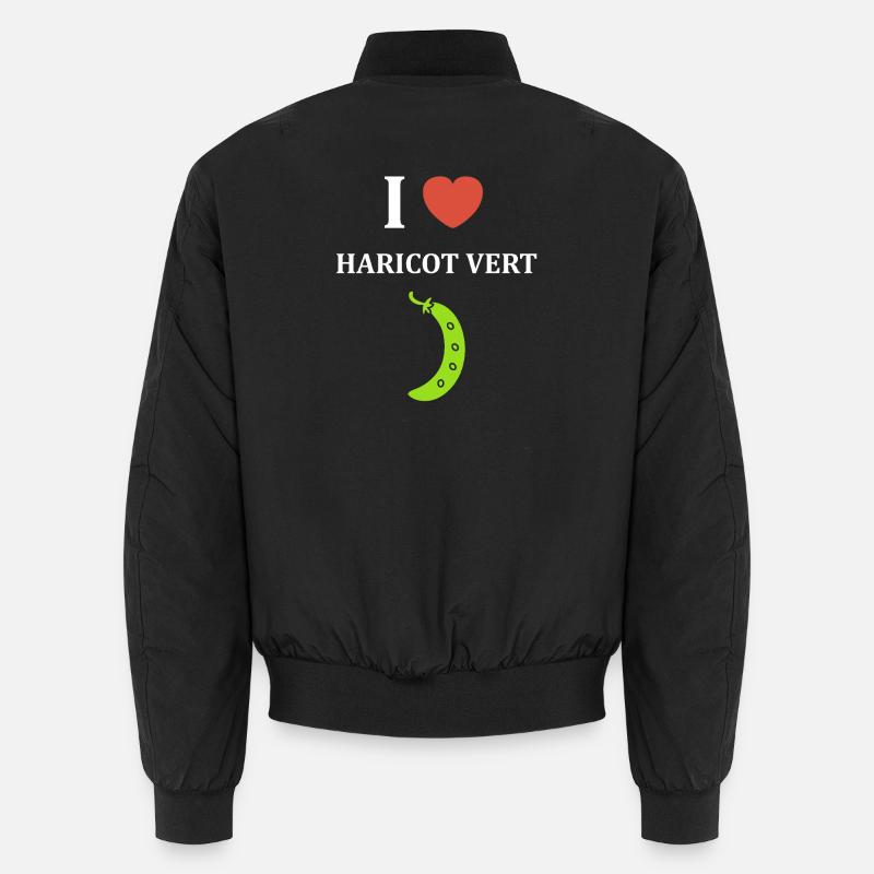 haricot vert - Bomber unisexe - noir