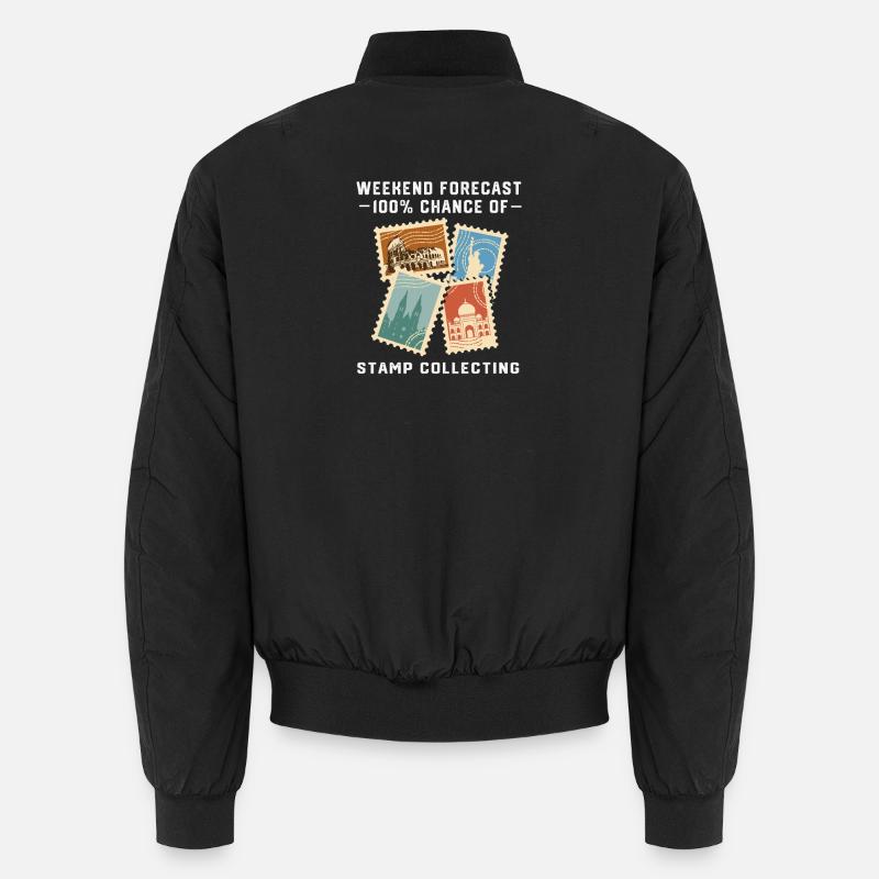 Briefmarken Philatelist Briefmarkensammlung Unisex Bomberjacke