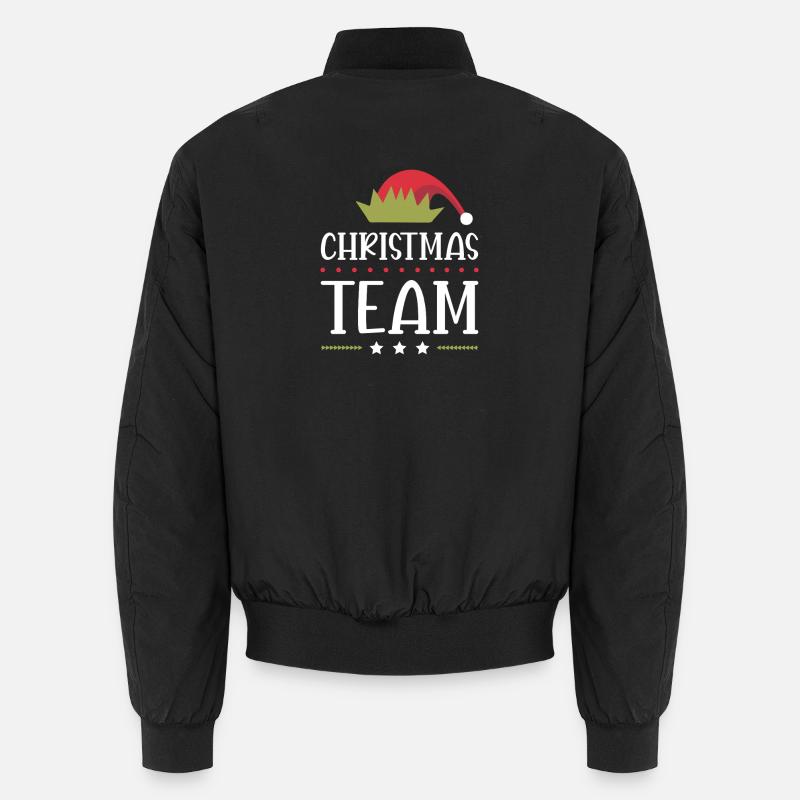 Weihnachten Team Christmas - Unisex Bomberjacke - Schwarz