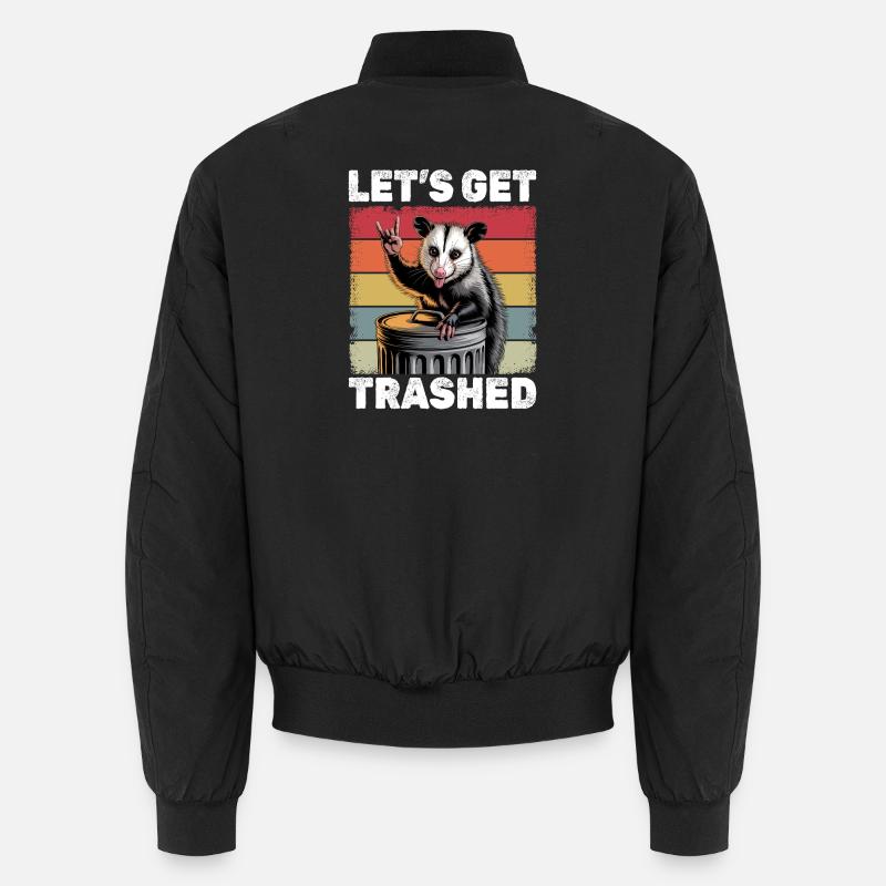 Funny Opossum - Unisex Bomber Jacket - black