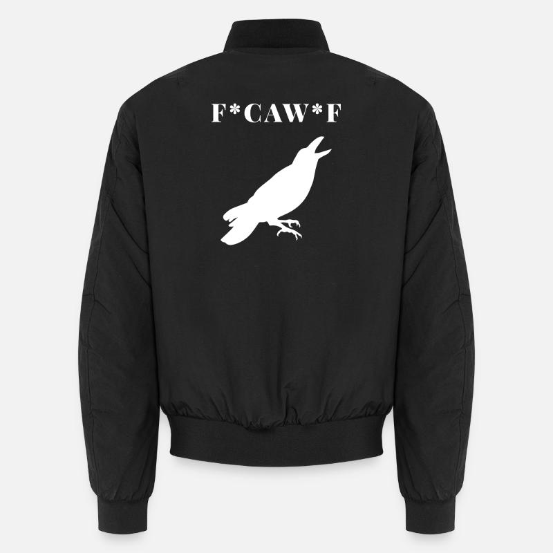 FCAWF Funny Crow Bird Design Unisex Bomber Jacket