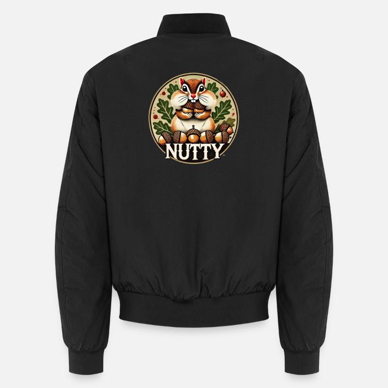 Nussiger Chipmunk Harvest Charm - Unisex Bomberjacke - Schwarz