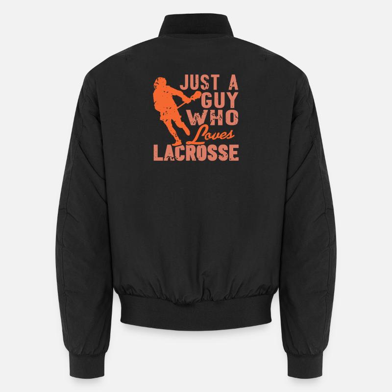 Just a Guy Who Loves Playing Lacrosse Passion Unisex Bomberjacke