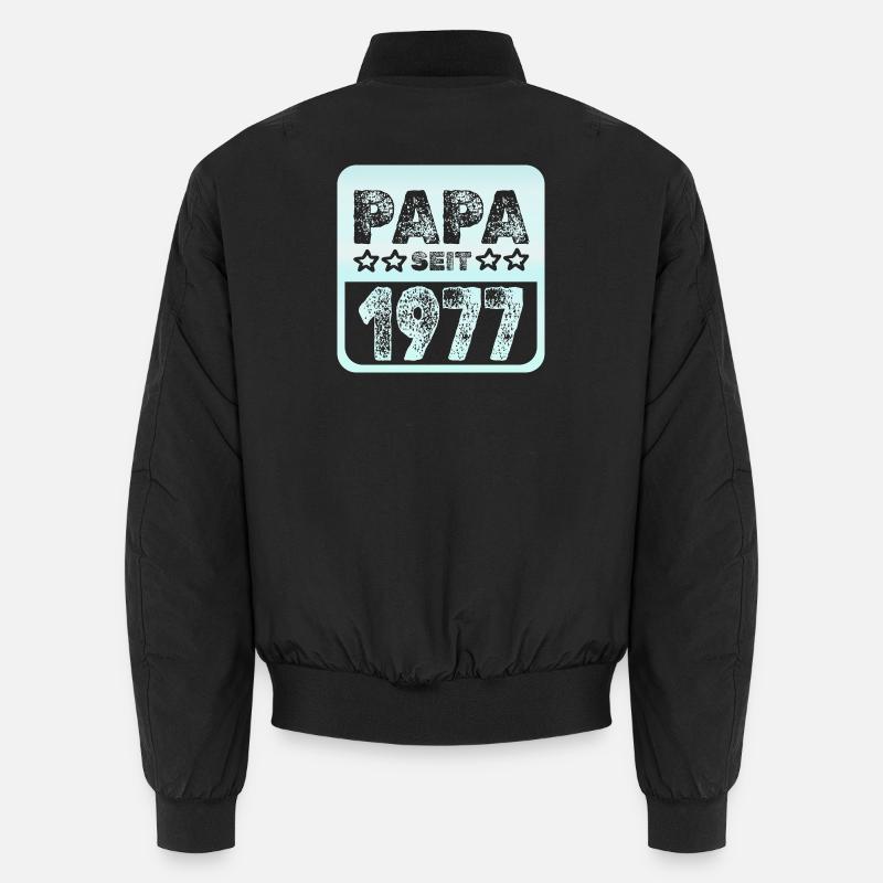 1977 - Unisex Bomber Jacket - black