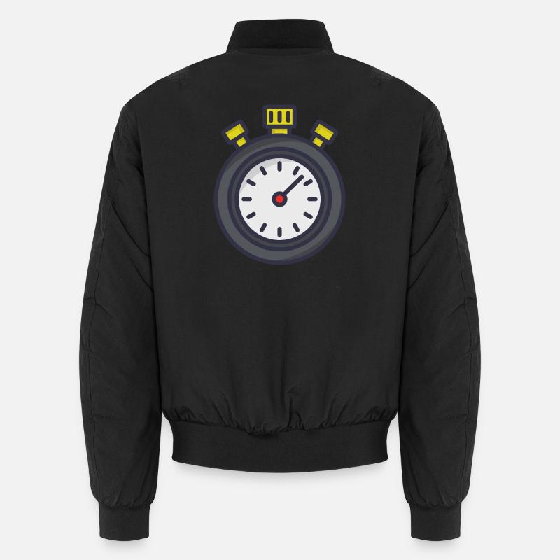 Stoppuhr - Unisex Bomberjacke - Schwarz