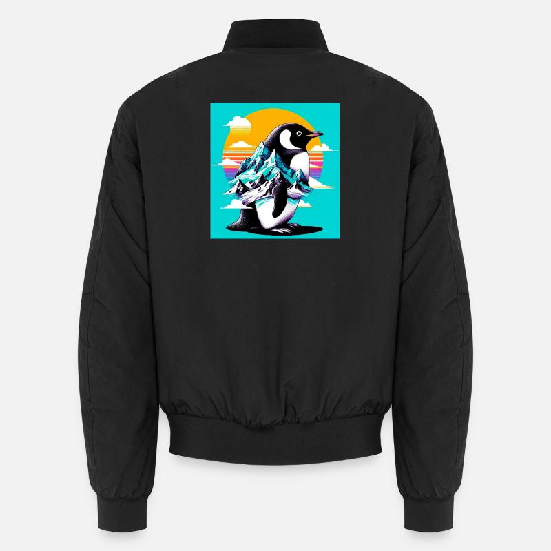 Pinguin - Unisex Bomberjacke - Schwarz
