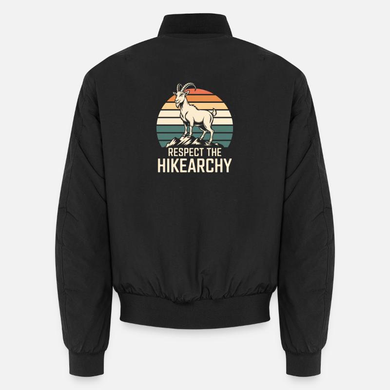Hiking Wanderer Humor - Unisex Bomber Jacket - black