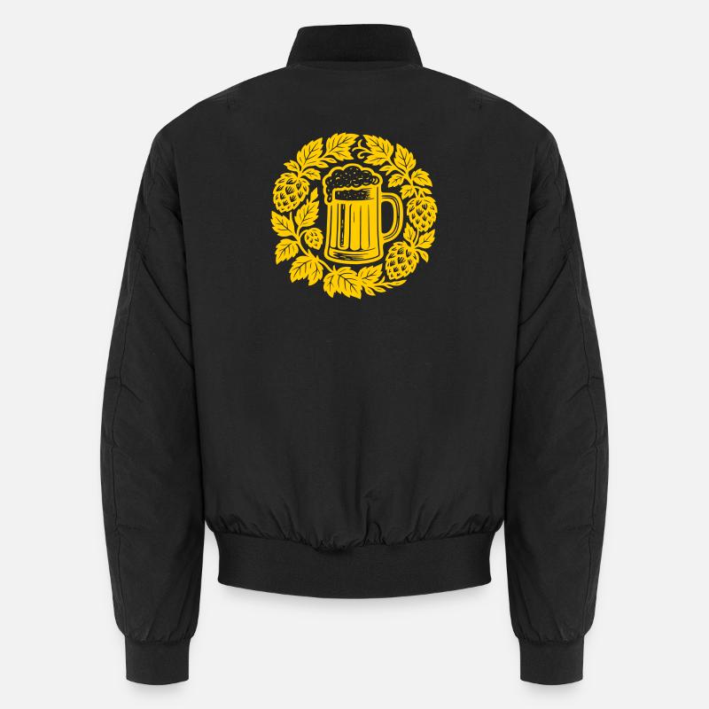 Bier kranz - Unisex Bomber Jacket - black