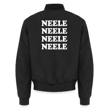 Nom : Neele - Bomber unisexe - noir - Dos - AI Model Male 185 light (185cm)