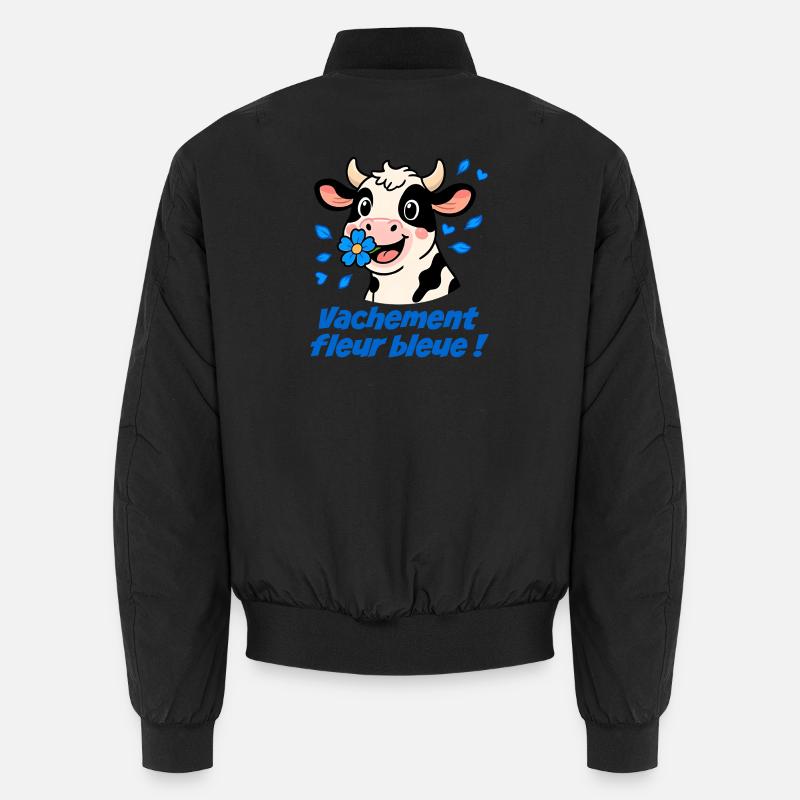 Vachement fleur bleue ! tendre et amoureuse Bomber unisexe