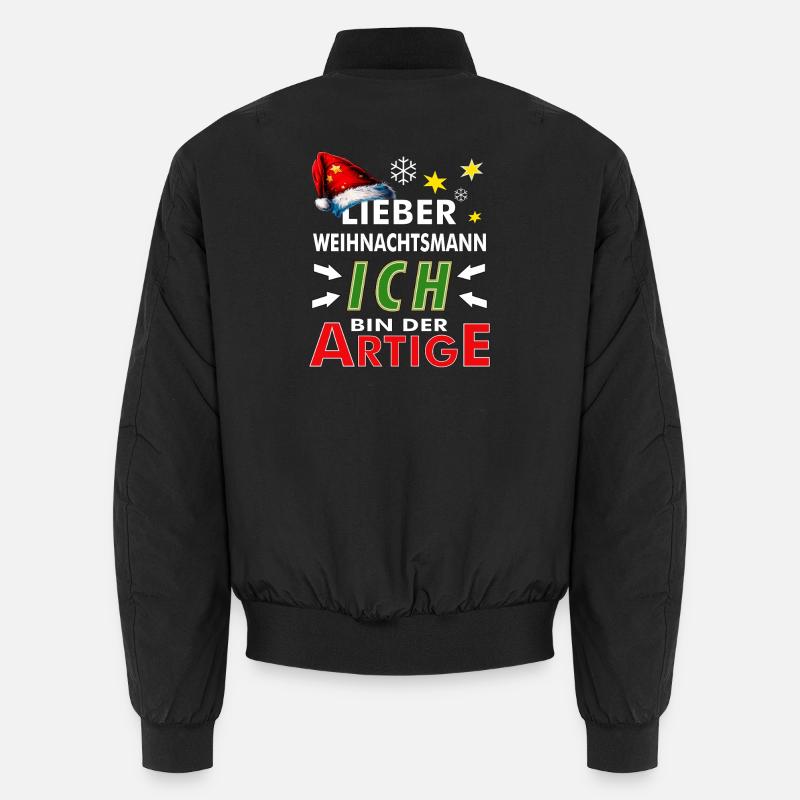WEIHNACHTSMANN ICH BIN DER ARTIGE Unisex Bomberjacke