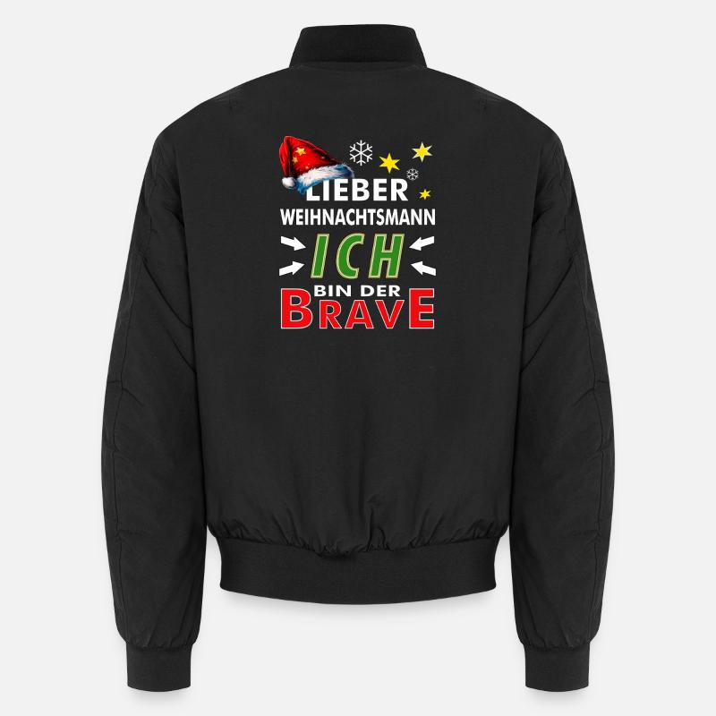 WEIHNACHTSMANN ICH BIN DER BRAVE Unisex Bomberjacke