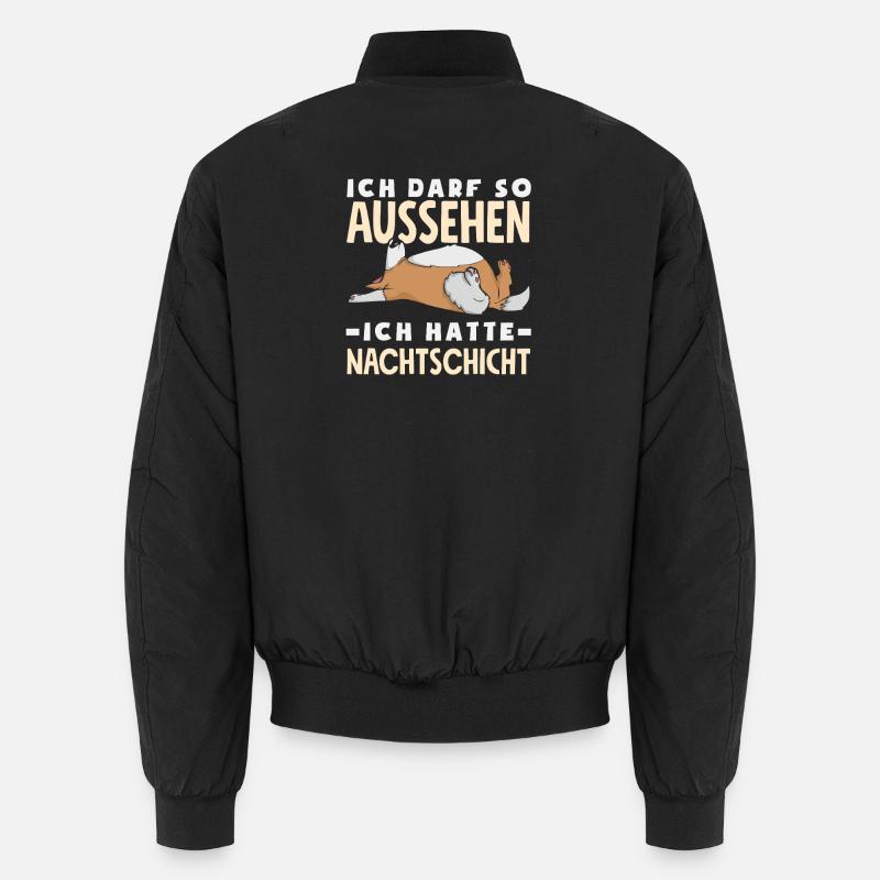 Darf So Aussehen Ich hatte Nachtschicht Schicht Unisex Bomberjacke