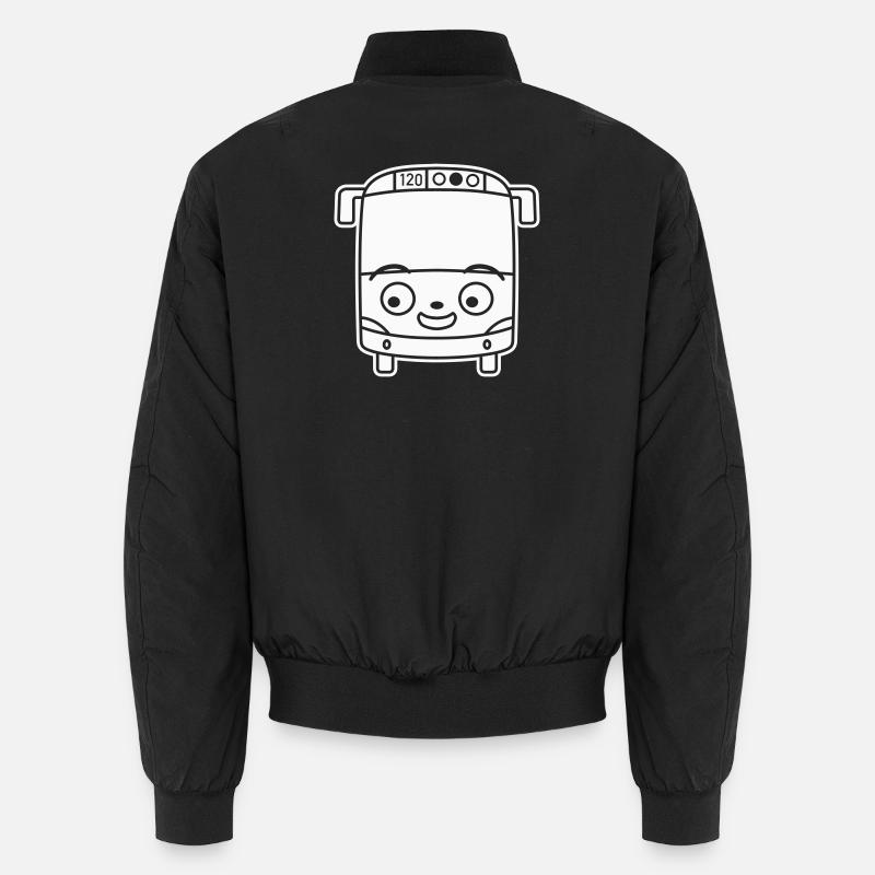 Kleiner Bus Cartoon – Comic Schulbus Reise Spaß Unisex Bomberjacke