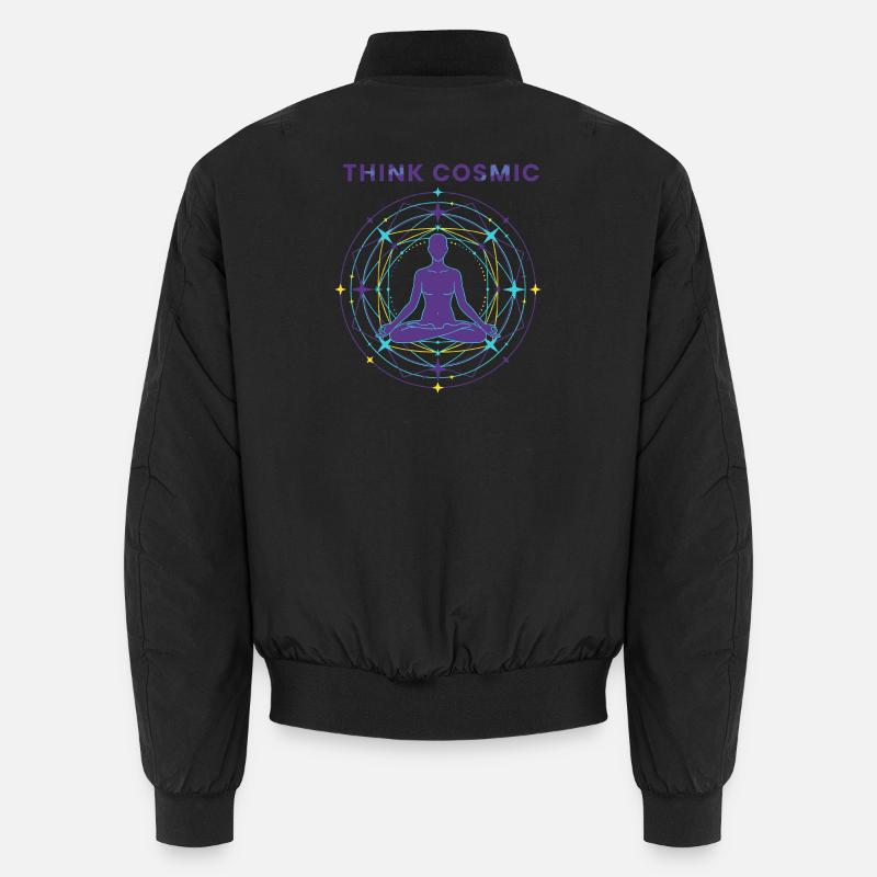 Cosmic Meditation - Unisex Bomber Jacket - black