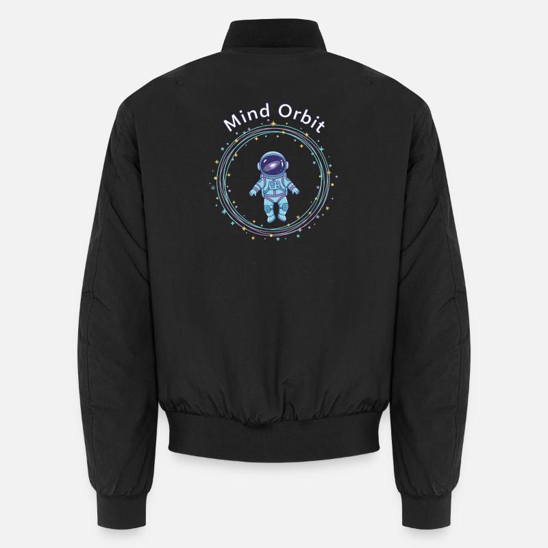 Astronaut in thought orbit - Unisex Bomber Jacket - black