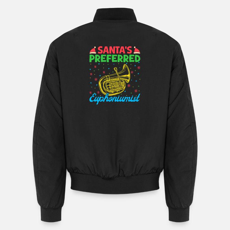 Euphonium Santa ́s Preferred Baritone Marching Band Unisex Bomber Jacket