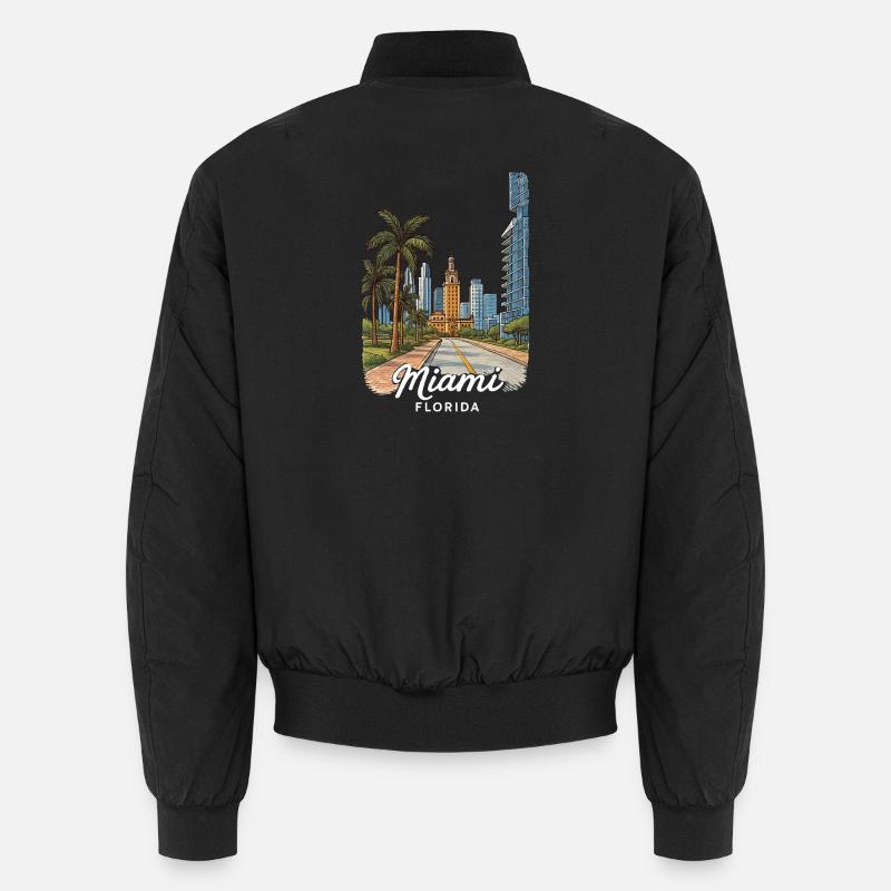 Miami Florida - Unisex Bomberjacke - Schwarz