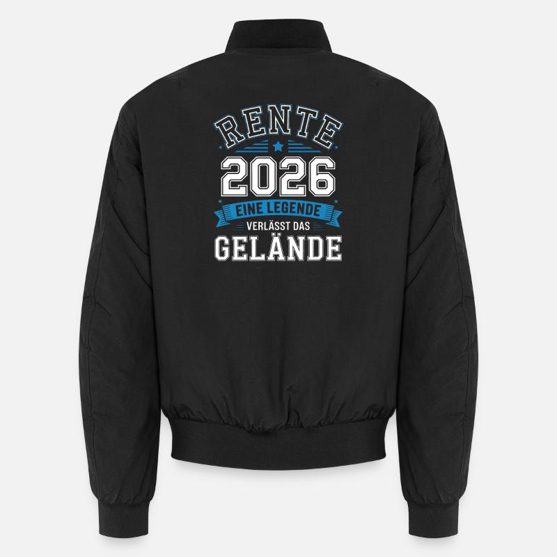 Retirement 2026 Legend leaves site - Unisex Bomber Jacket - black