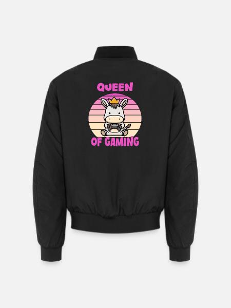 Gaming queen - Unisex Bomber Jacket - black