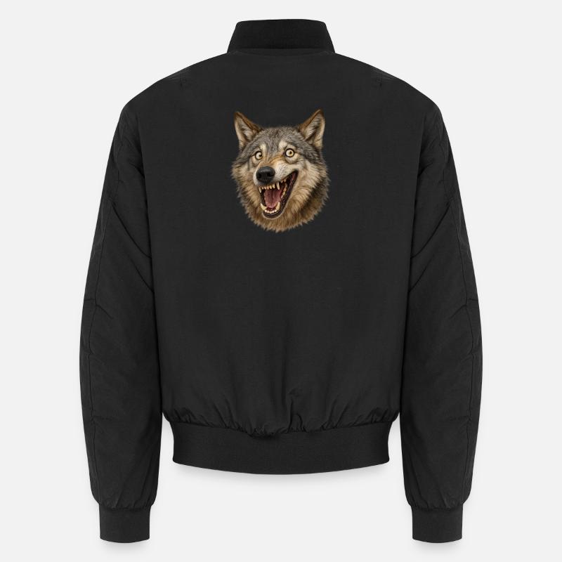 Tête de loup Bouche sauvage Bomber unisexe
