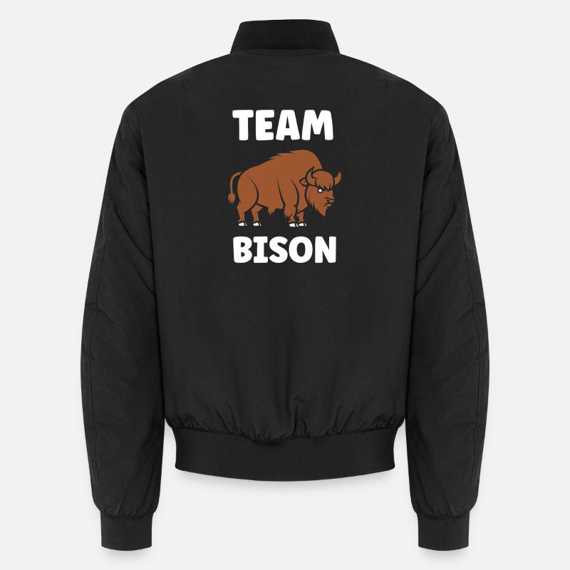 bison - Unisex Bomber Jacket - black
