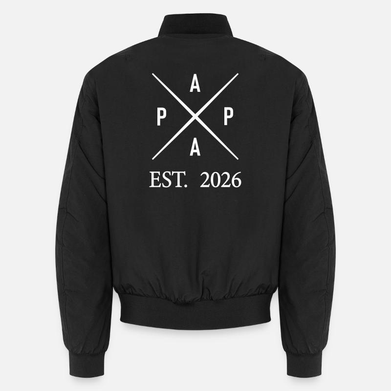 Papa Est. 2026 - Unisex Bomber Jacket - black