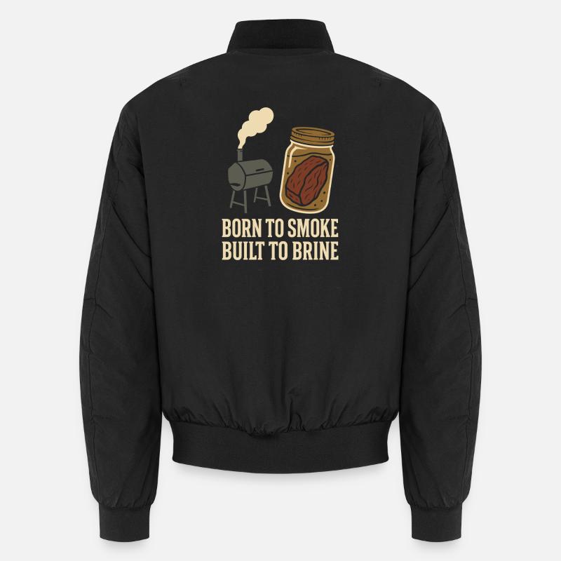 Meat Smoker Jerky Maker Bbq - Unisex Bomber Jacket - black