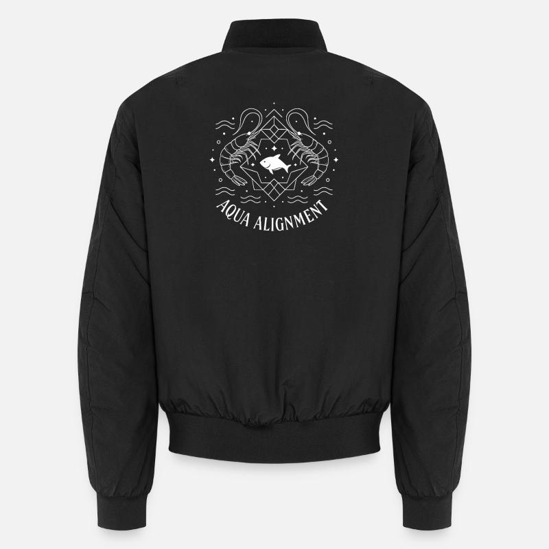 Aqua Alignment - Unisex Bomber Jacket - black