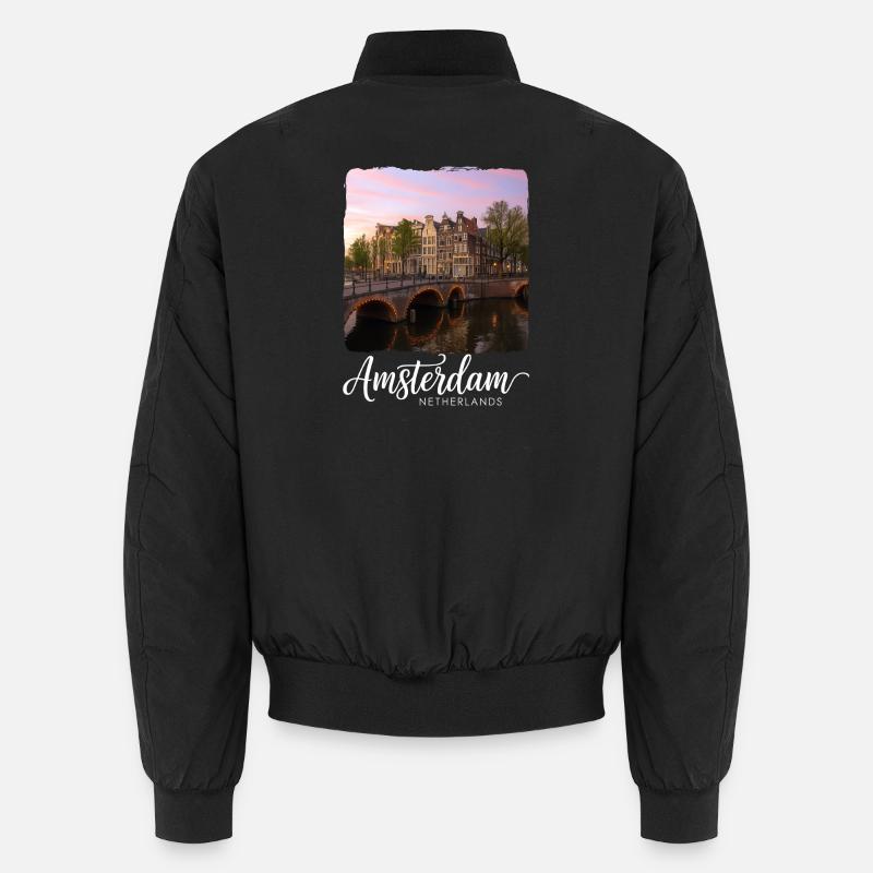 Amsterdam - Unisex Bomber Jacket - black