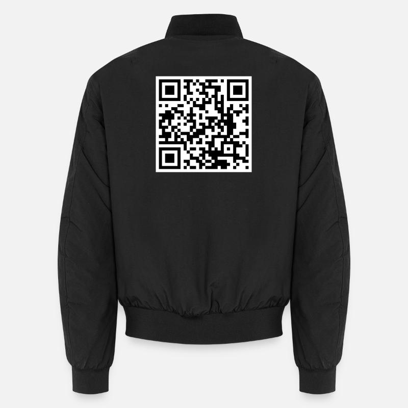 QR-Code-Zitat lustiger Humor - Unisex Bomberjacke - Schwarz