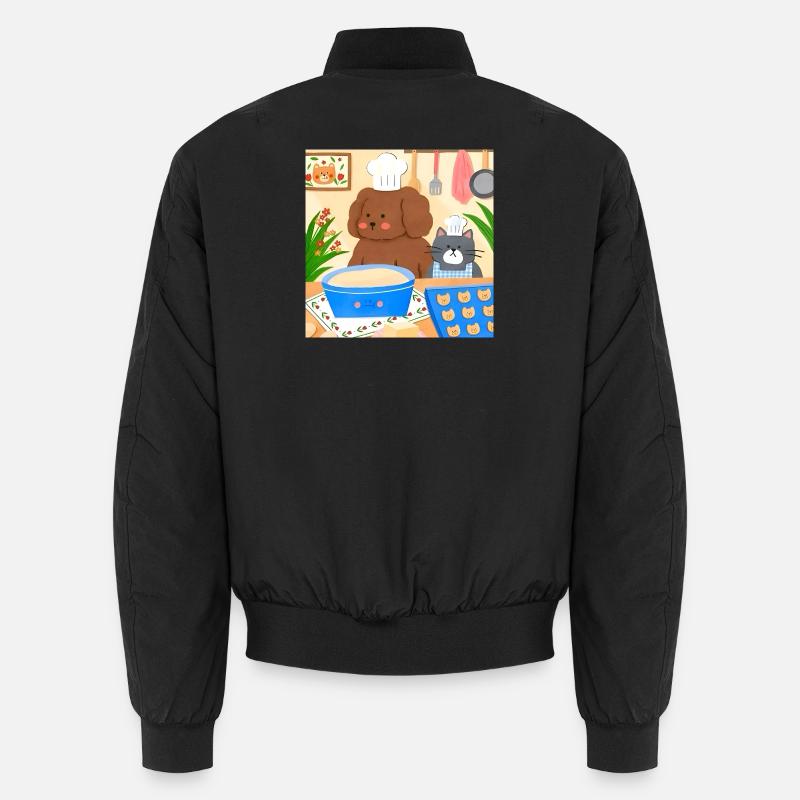 Niedliche Bäcker Illustration Unisex Bomberjacke