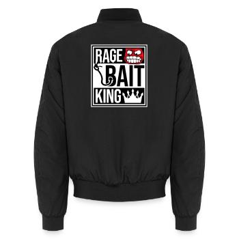 Rage Bait King en ligne Troll Attention Fun - Bomber unisexe - noir - Dos - AI Model Male 185 light (185cm)