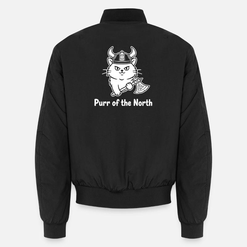 Chat viking avec hache Bomber unisexe