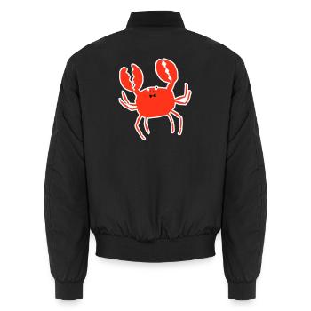 Crabe – Été, plage et mer pour les vacances - Bomber unisexe - noir - Dos - AI Model Male 185 light (185cm)