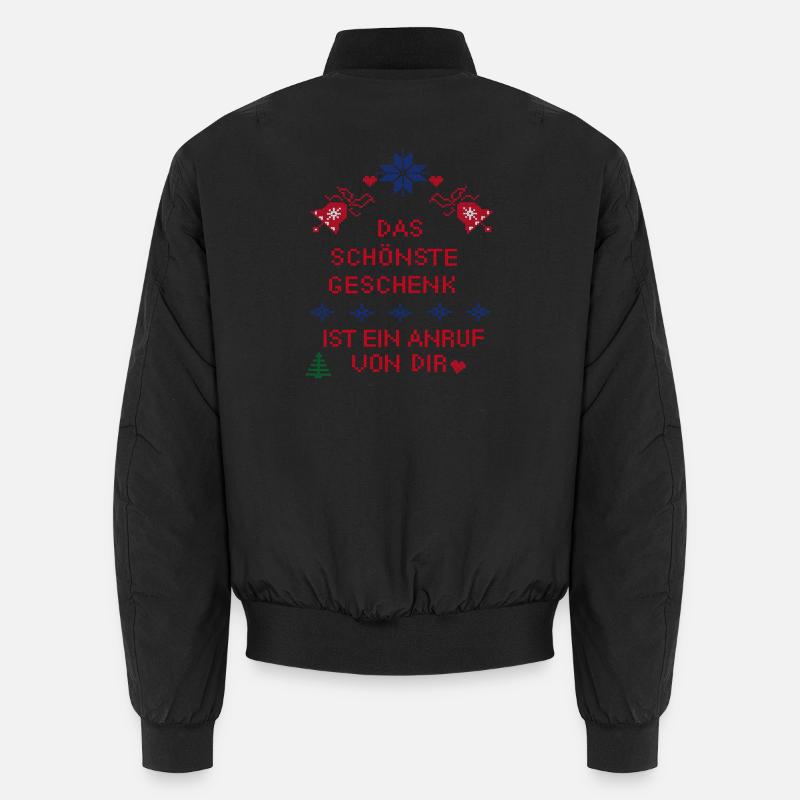 Cadeau de Noël - Bomber unisexe - noir