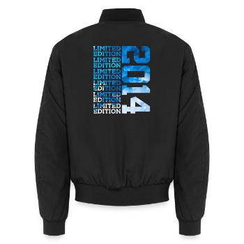 LIMITED EDITION 2014 12 YEARS 12TH BIRTHDAY - Unisex Bomber Jacket - black - Back - AI Model Male 185 light (185cm)