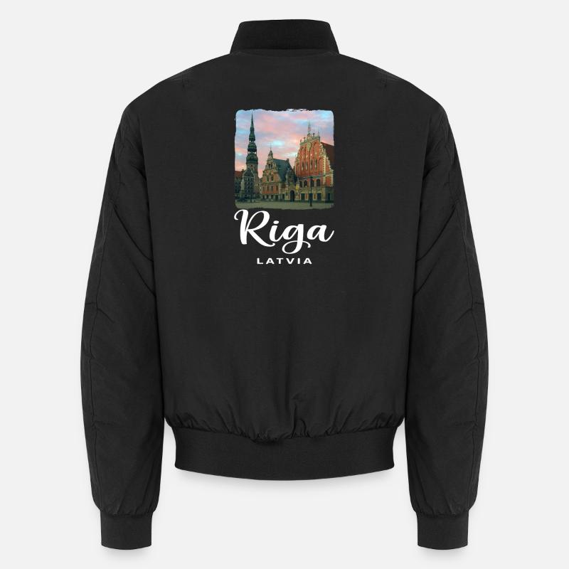 Riga Litauen Unisex Bomberjacke