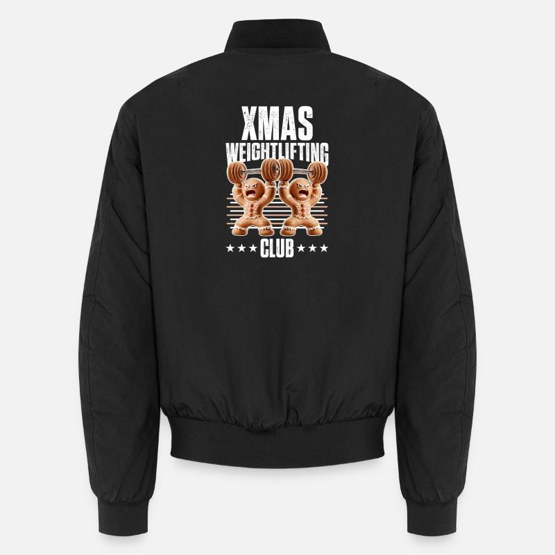Noël Haltérophilie Noël - Bomber unisexe - noir