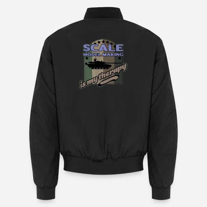 Scale Model Making Therapy - Unisex Bomber Jacket - black