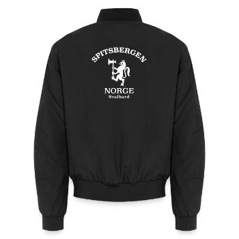 Spitsbergen Norge Norway Norwegen - Unisex Bomberjacke - Schwarz - Hinten - AI Model Male 185 light (185cm)