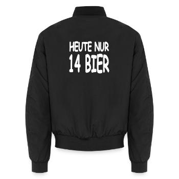 Bier - Unisex Bomberjacke - Schwarz - Hinten - AI Model Male 185 light (185cm)