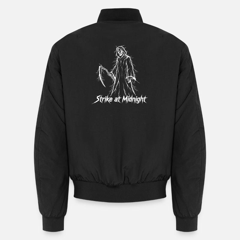 Strike at Midnight - Unisex Bomber Jacket - black