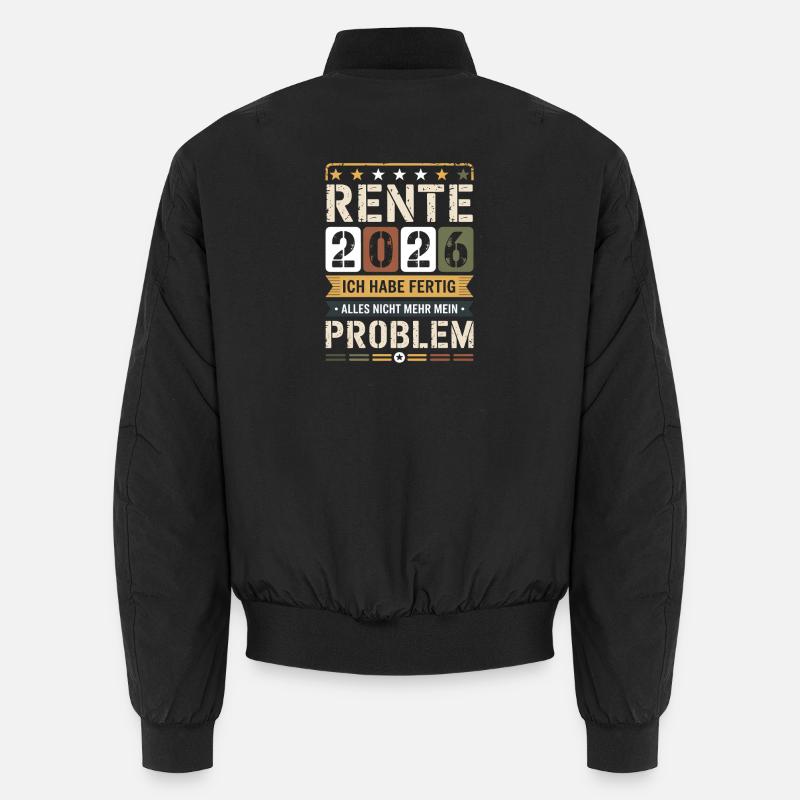 Pension 2026 I'm done - Unisex Bomber Jacket - black