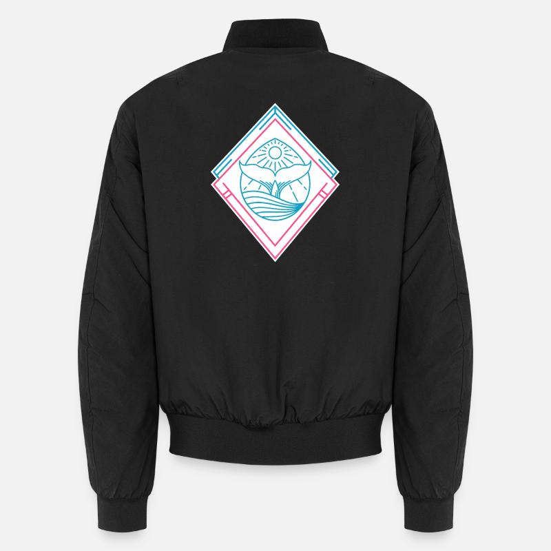 Formes géométriques de baleines – Design hipster tendance Bomber unisexe