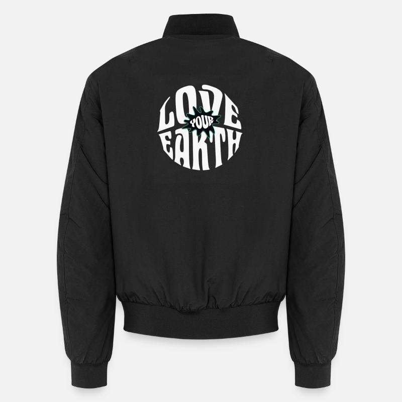 Love your Earth - Unisex Bomber Jacket - black